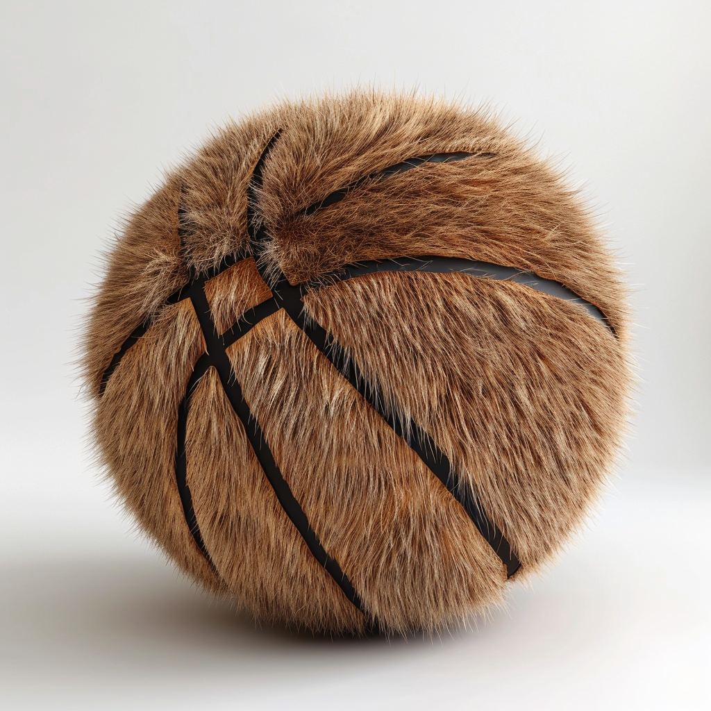 Cute basketball ball fur shape