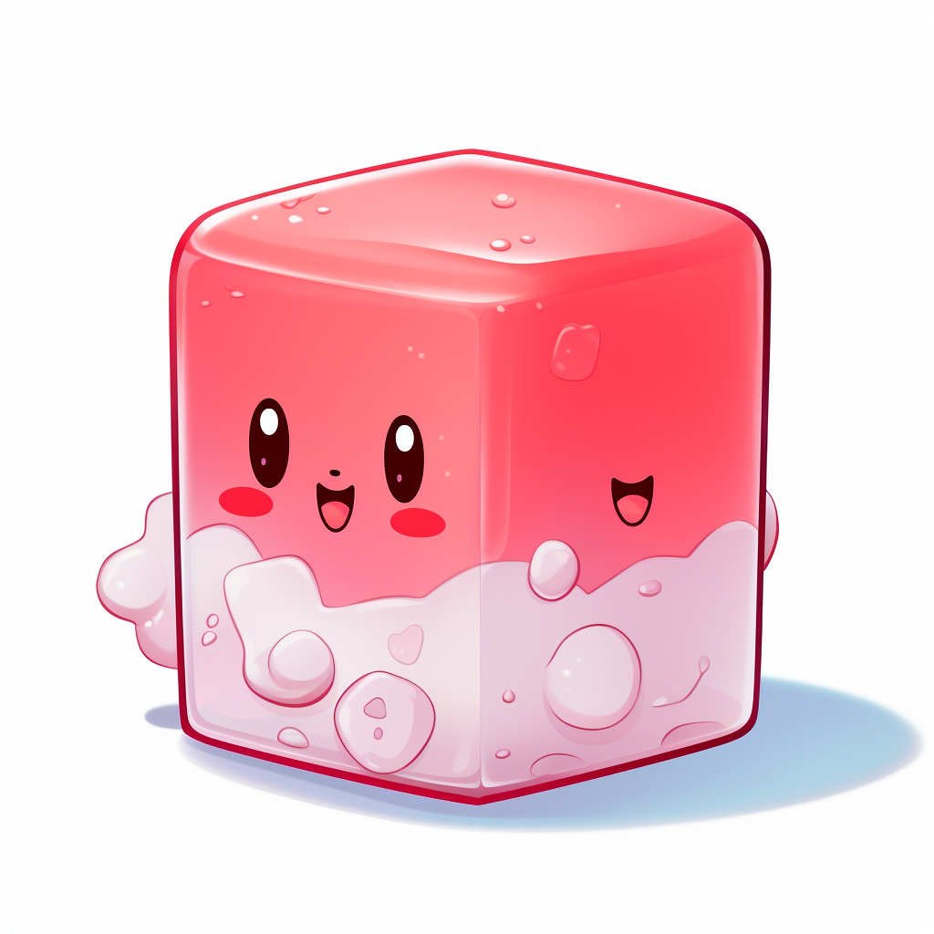 Cute Gelatinous Cube Valentine Cartoon