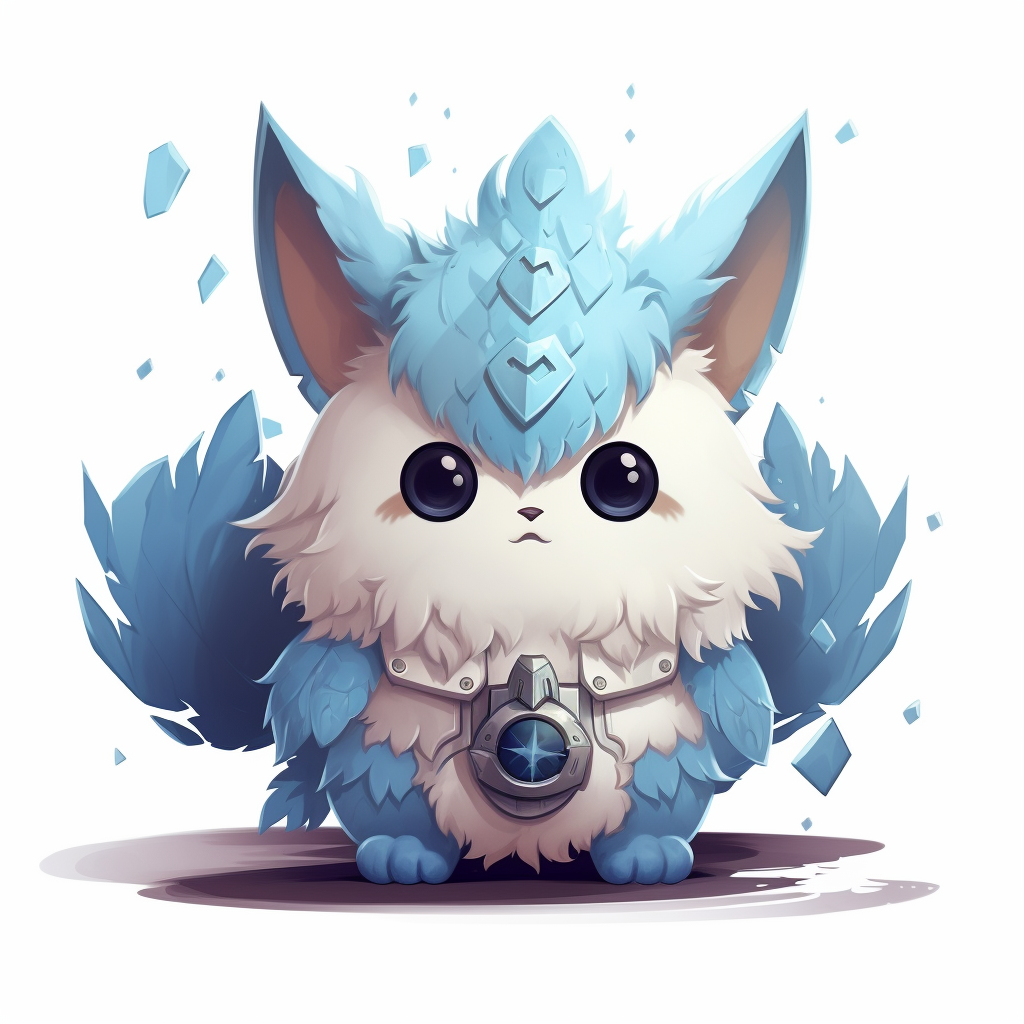 Cute guardian art on white background