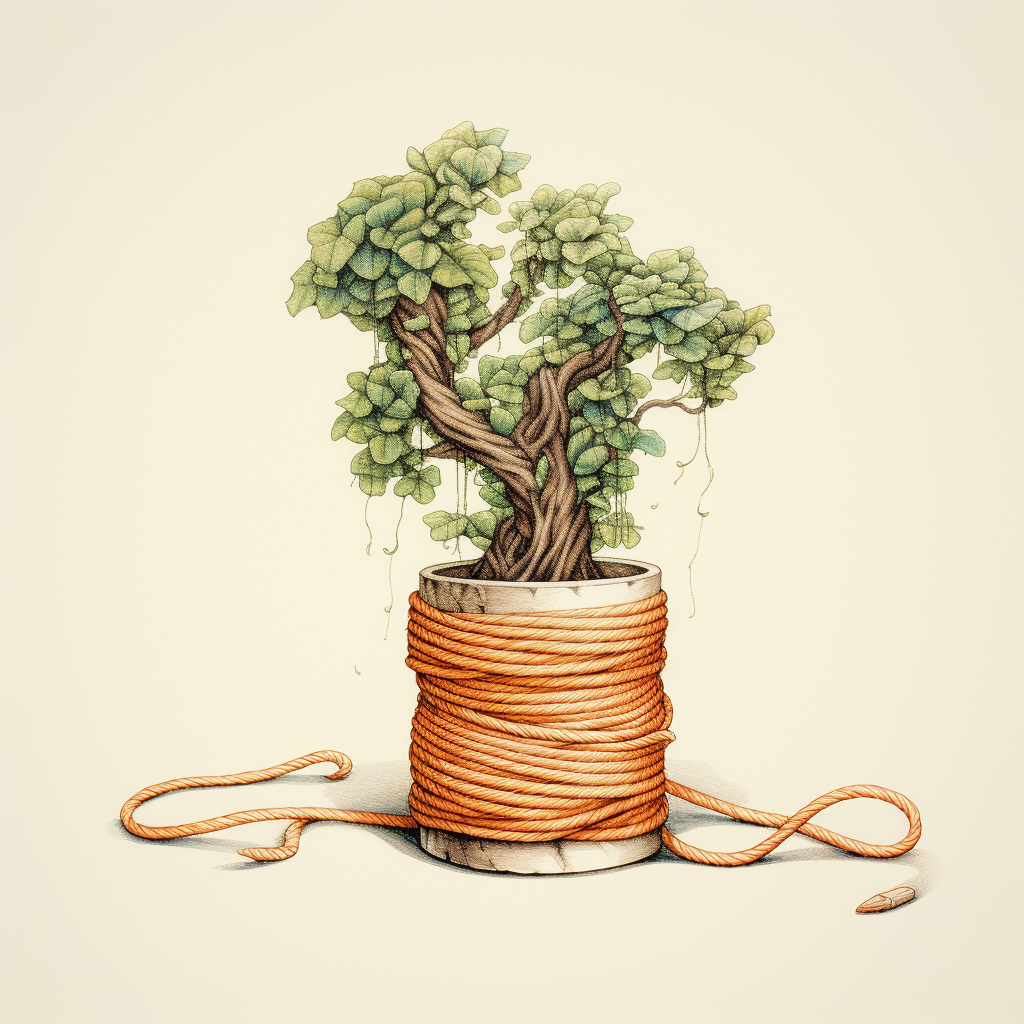 Cute living twine illustration