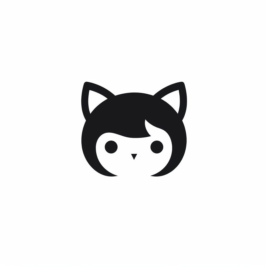 Cute minimalist cat logo