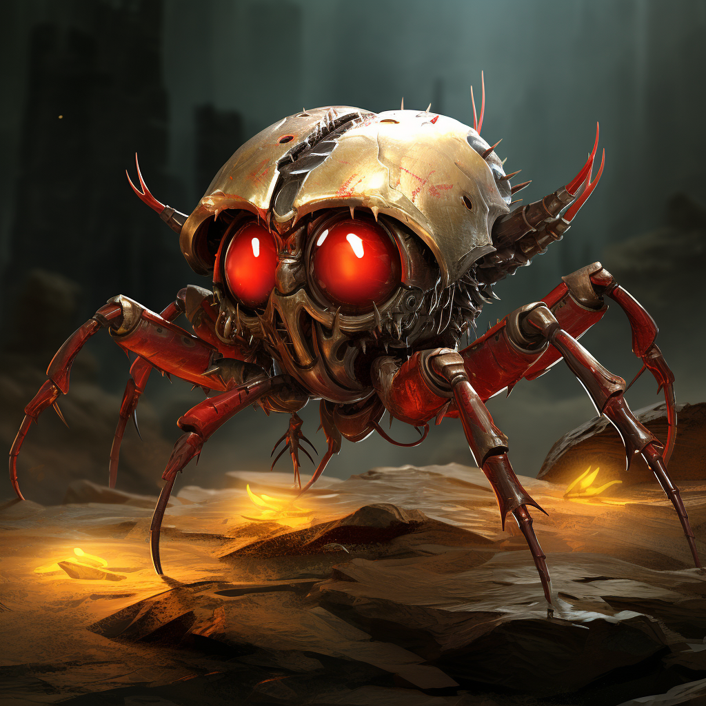 cute scary bug concept art