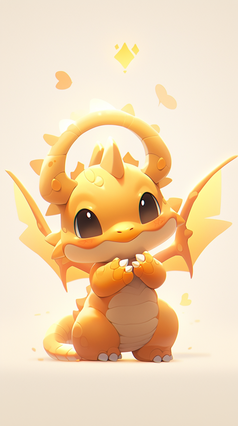 Cute golden dragon avatar