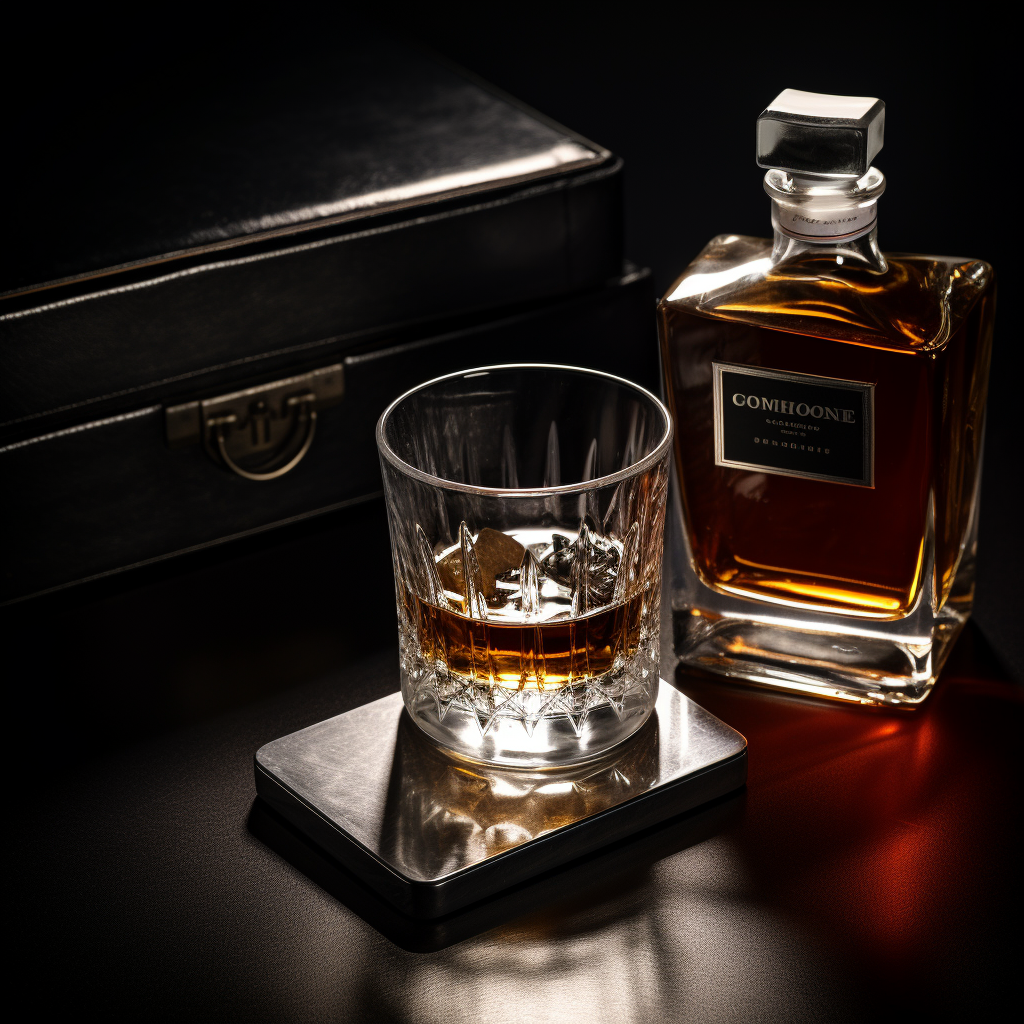 Whisky on Dark Polished Table