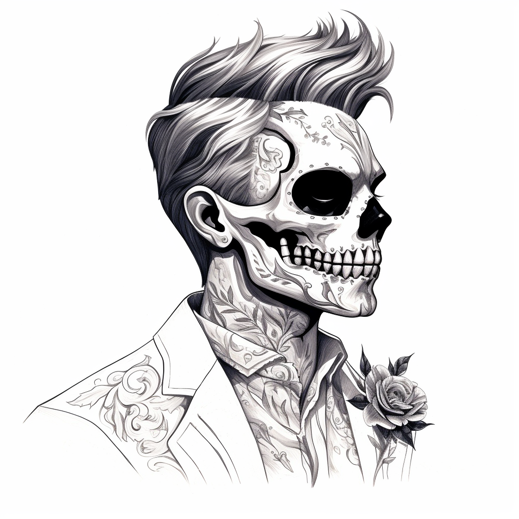 Day of the Dead Men Illustration