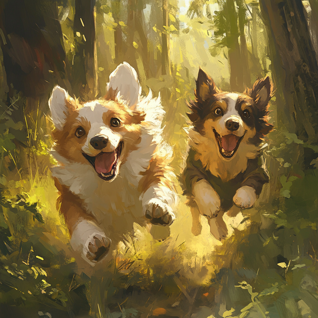 Corgi Border Collie Demon Slayers