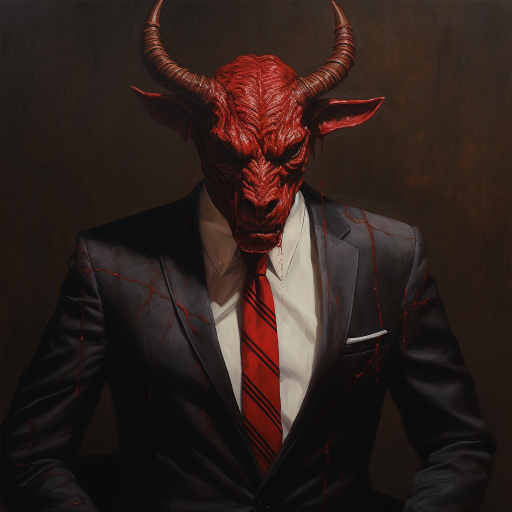 Devil in suit and tie