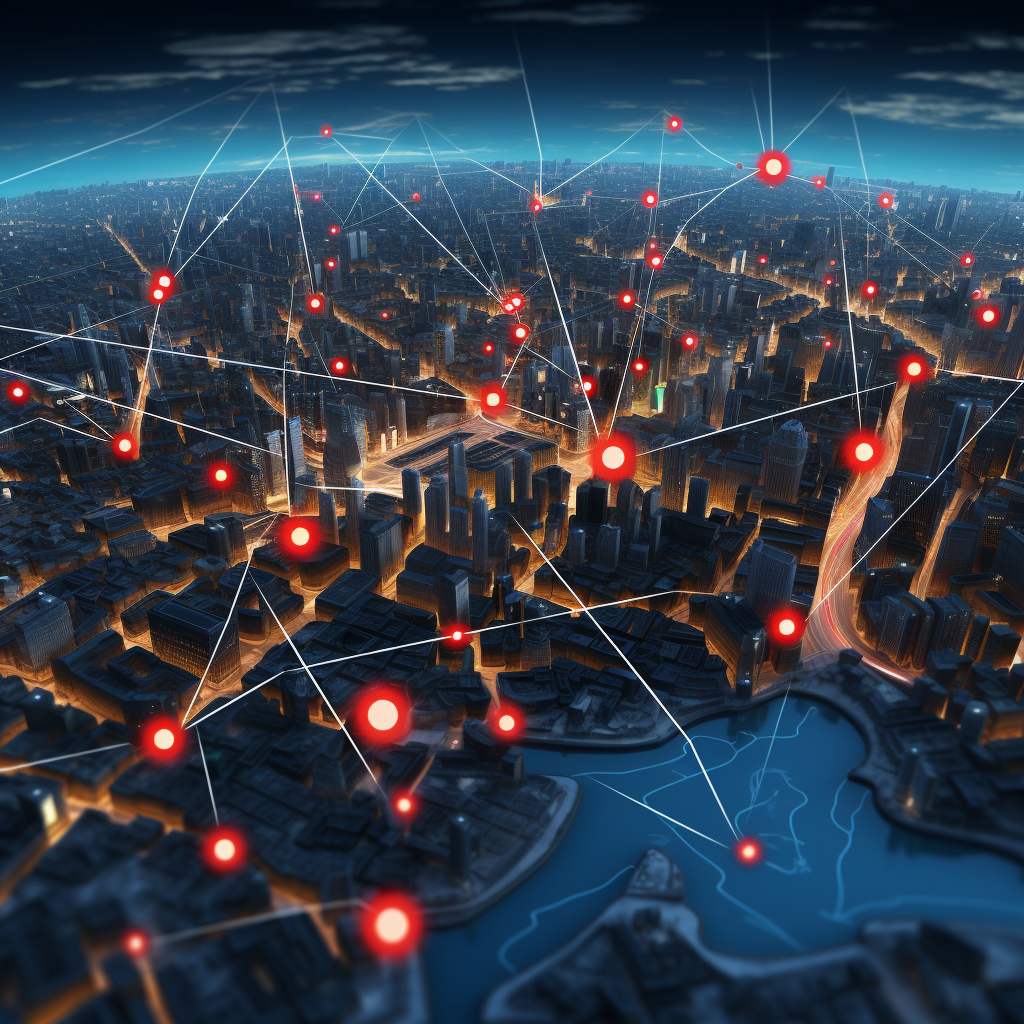 A digital map with real-time position tracking