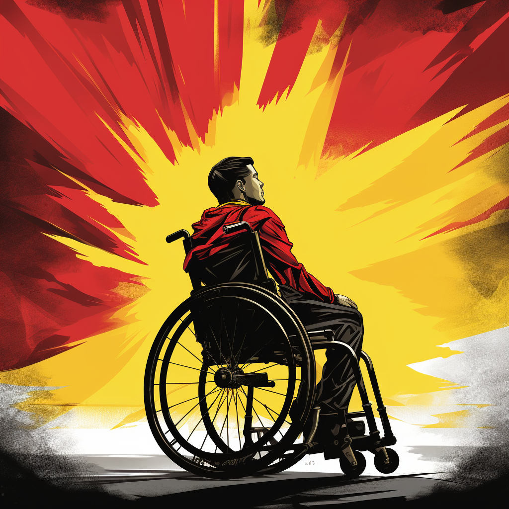 Red, Black, and Yellow Disability Awareness Month Image