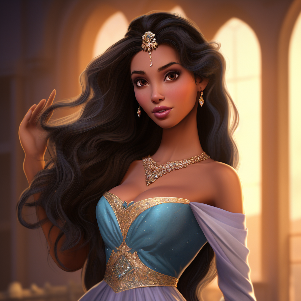 Jasmine holding her beautiful hair