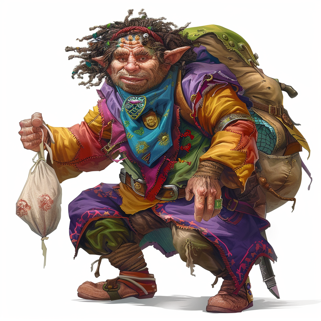 Halfling in Colorful Clothing