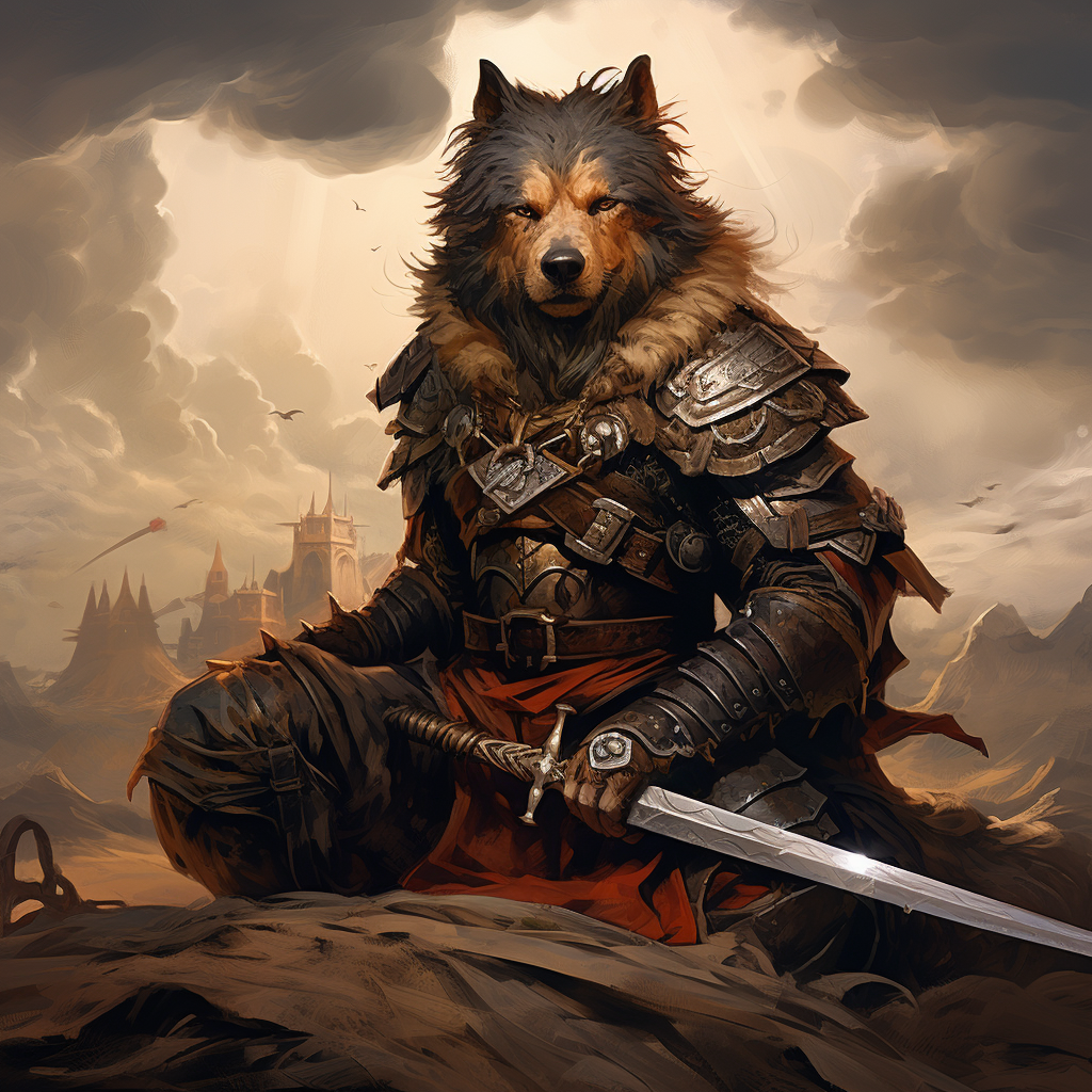 Image of a dog warrior