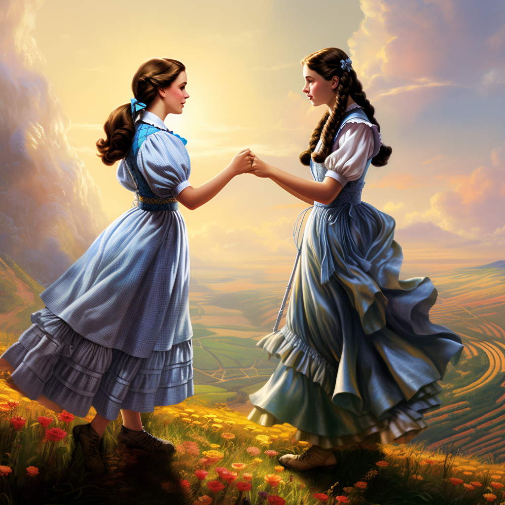 Dorothy and Alice shaking hands