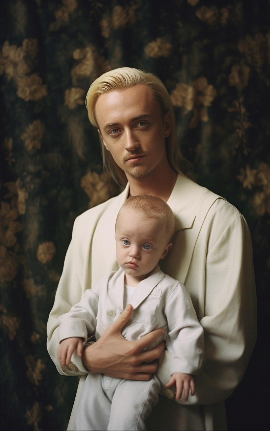 Tom Felton with Draco Malfoy's adorable baby boy