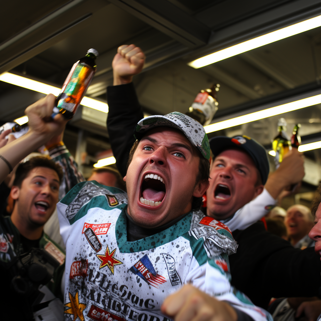 Excited NASCAR Fans Cheer Happily