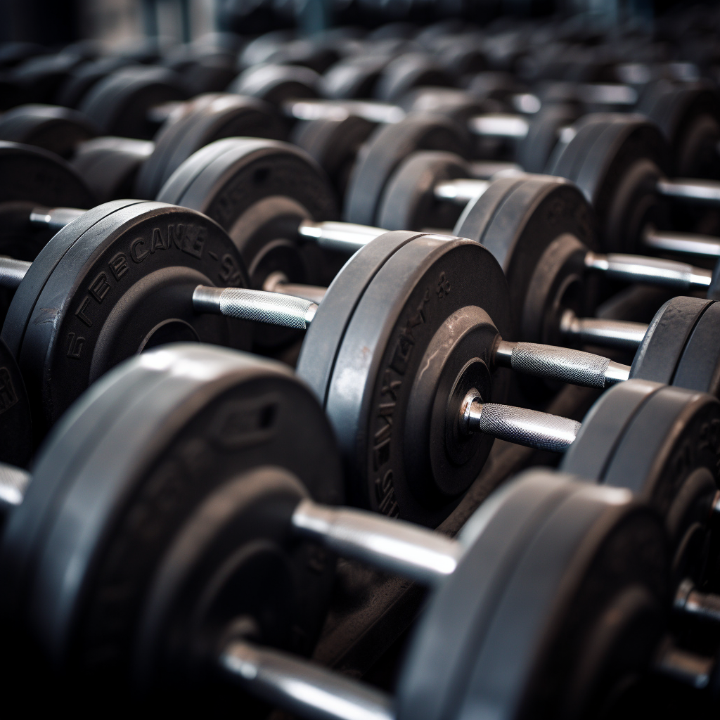 Close-up of Dumbbell Rack