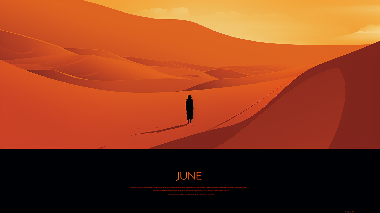 Eye-catching flat design poster for Dune