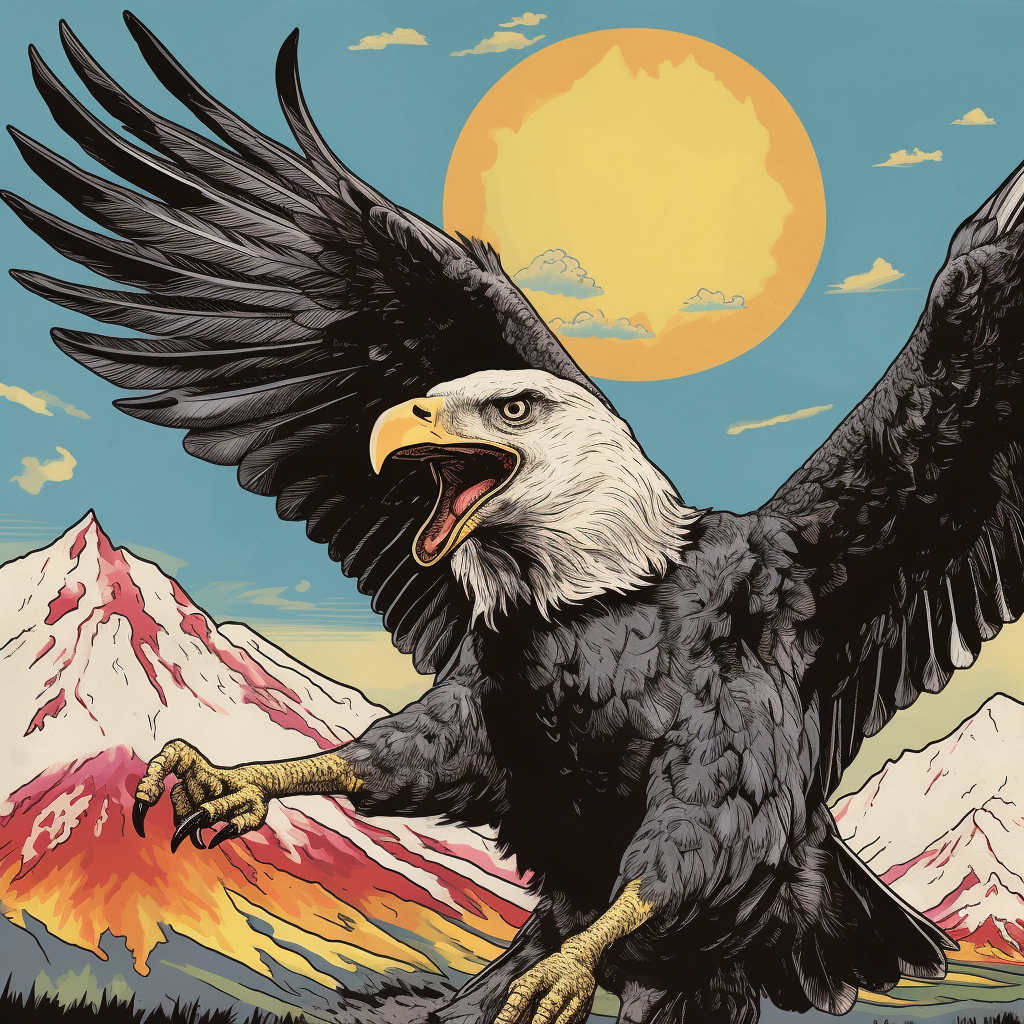 Illustration of an Eagle Bait band cover