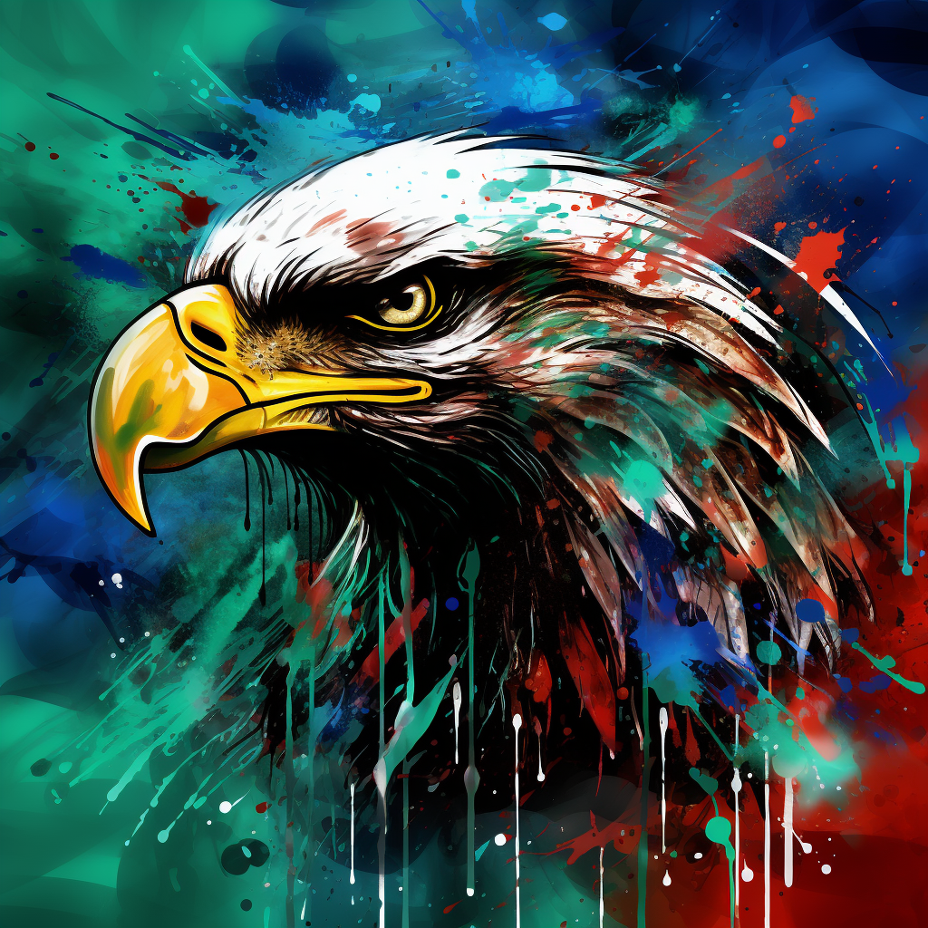 Digital art of Philadelphia Eagles football