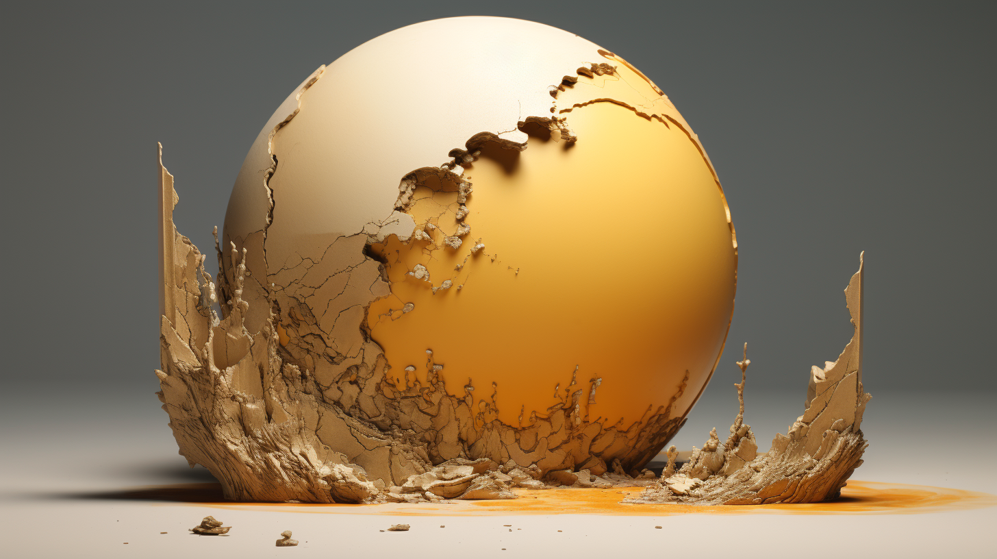 Natural Earth Paint Art Golden