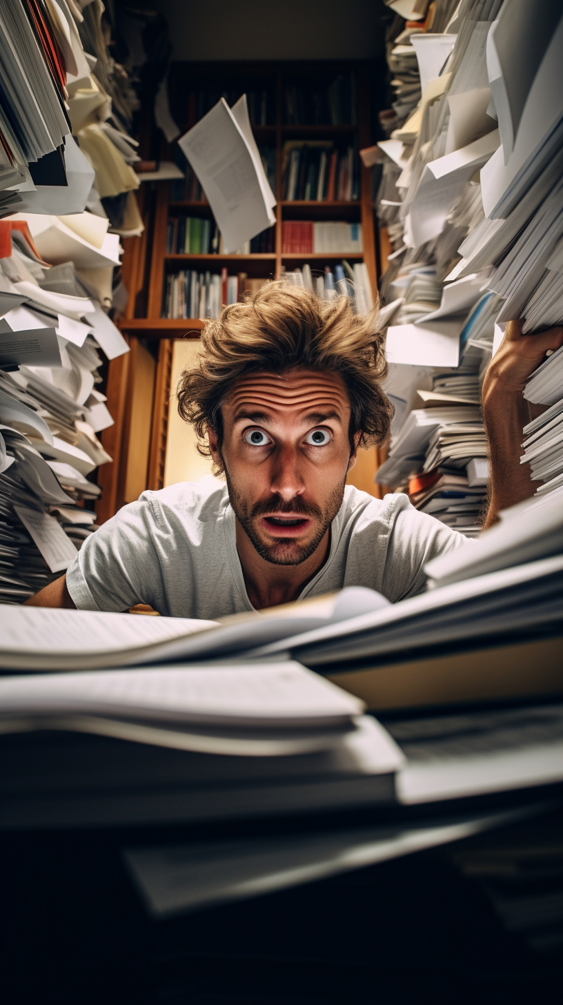 Edoardo Leo searching papers in library ?