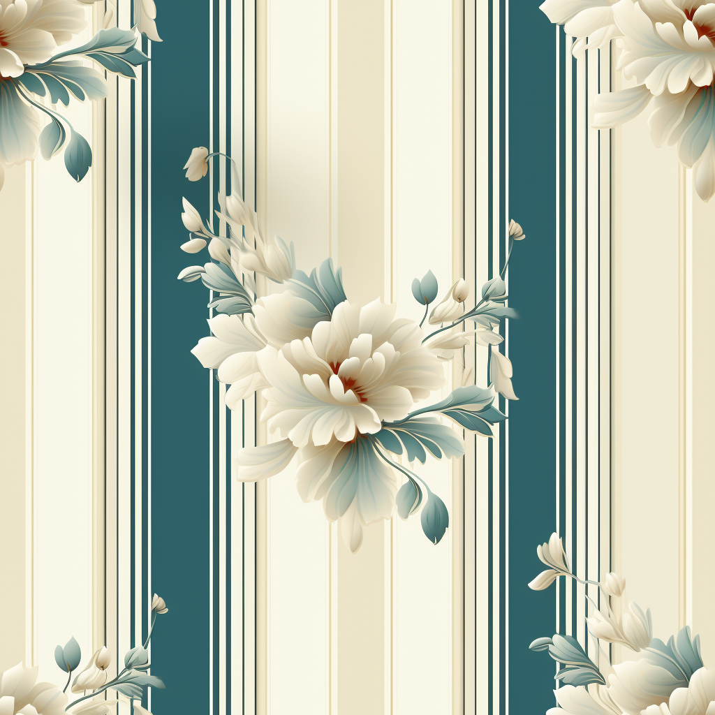 Edwardian Style Vertical Stripes Prompt Image