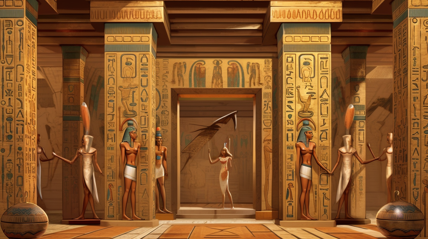 Egyptian gods fashioning human servants