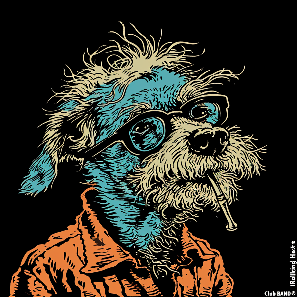 Einstein as a dog concept art logo