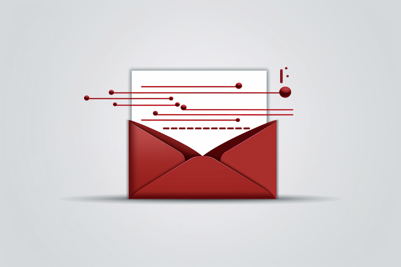 Stylized email envelope icon with bar chart