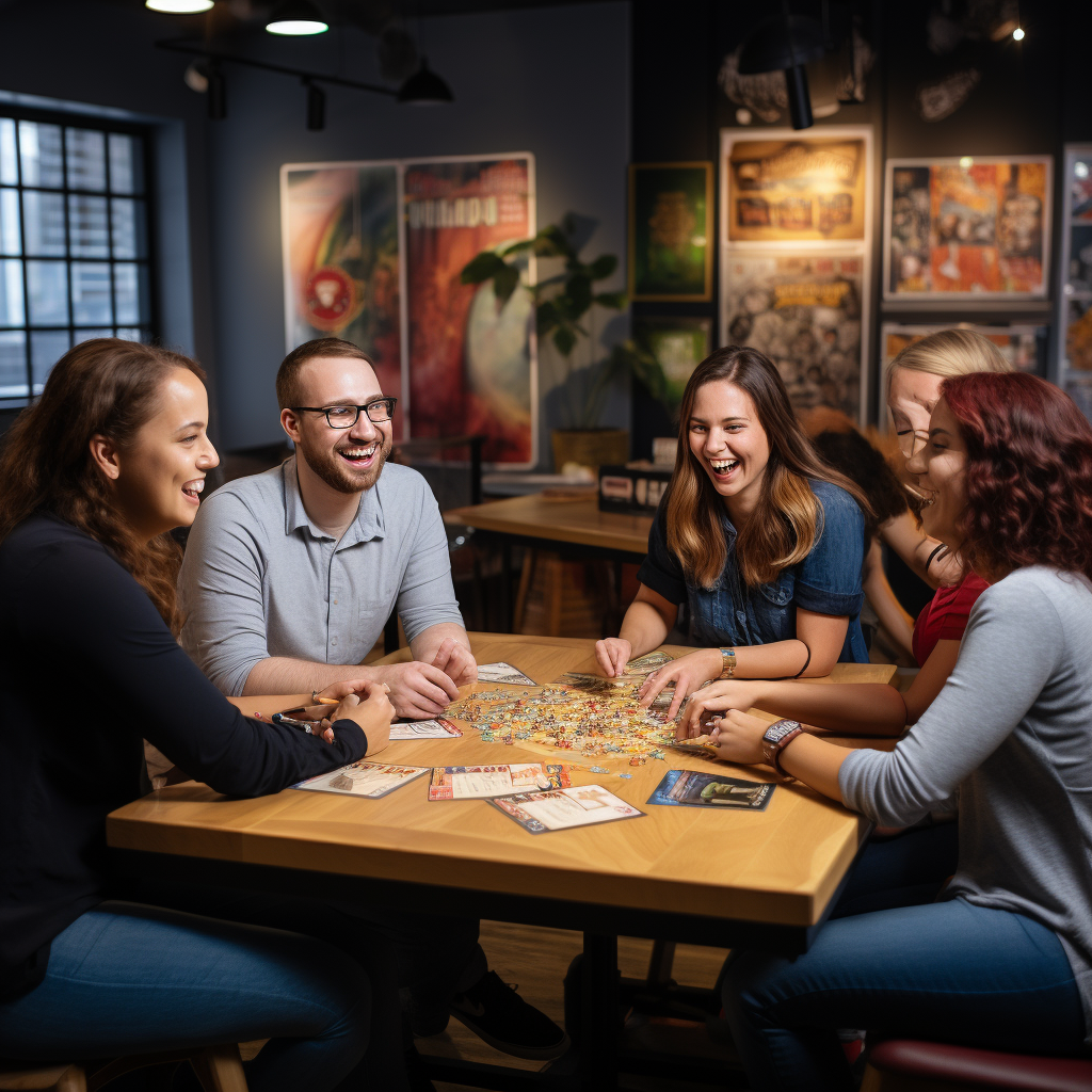 Group of Employees Playing Investigation Game