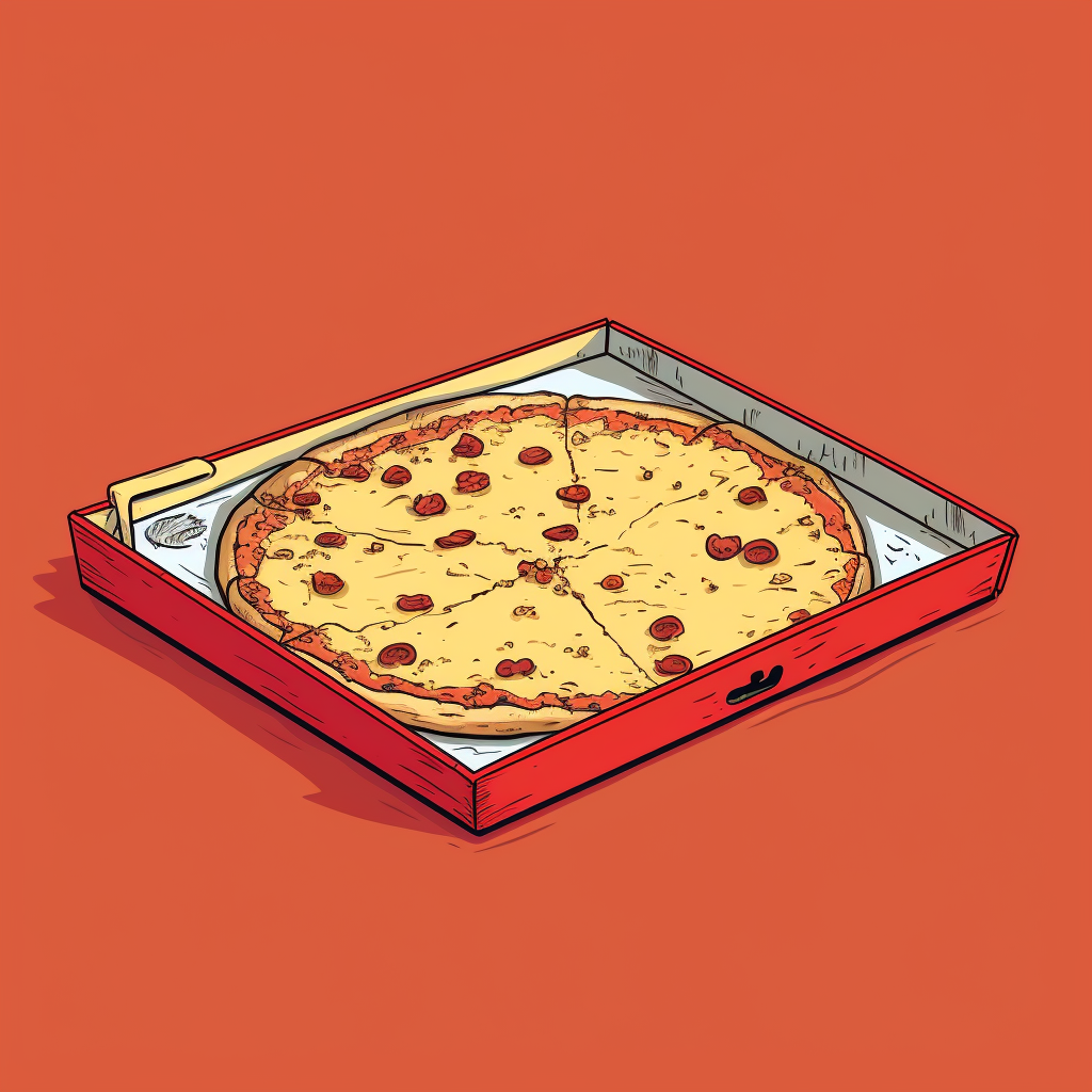 Empty pizza box illustration