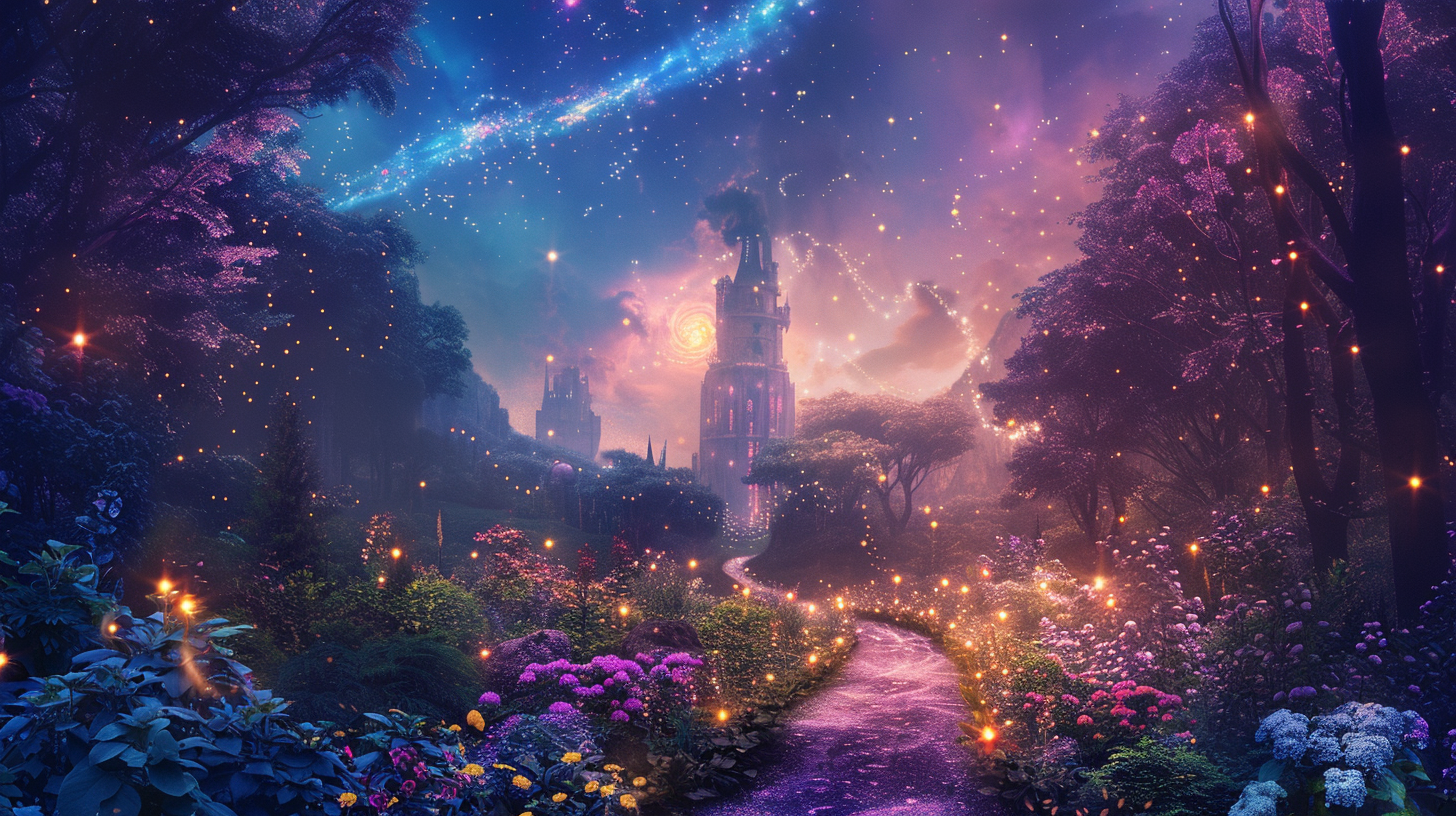 Magical enchanted forest pathway image