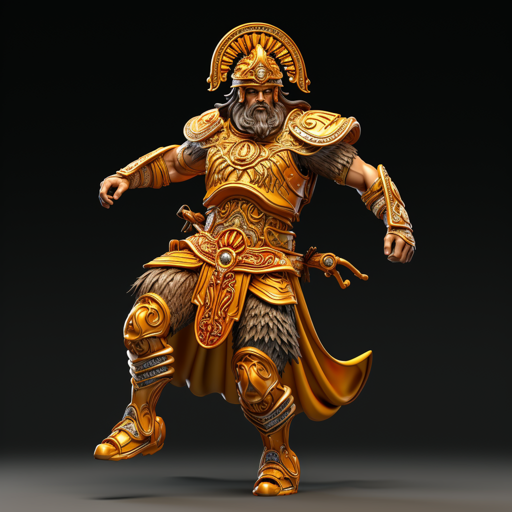 Enhanced Scythian warrior in action