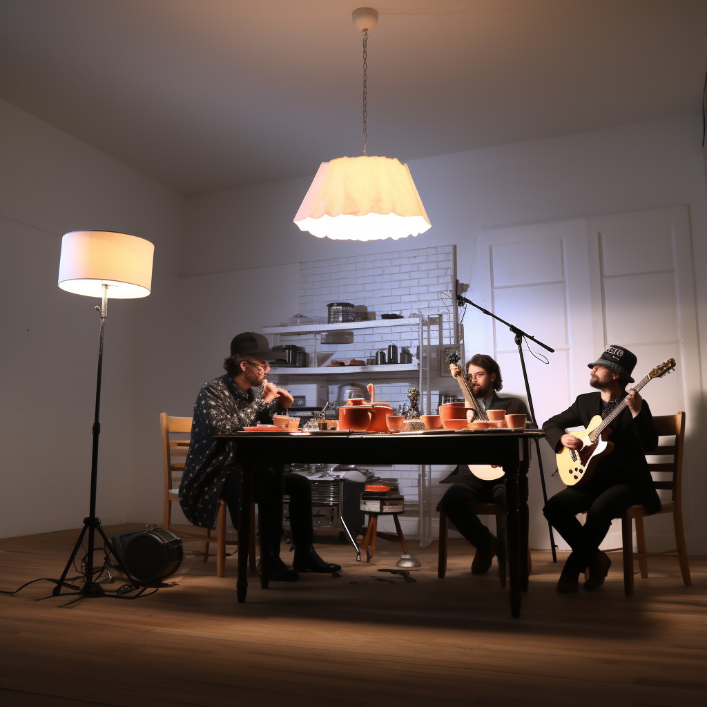 Ethel Cain-style band at kitchen table