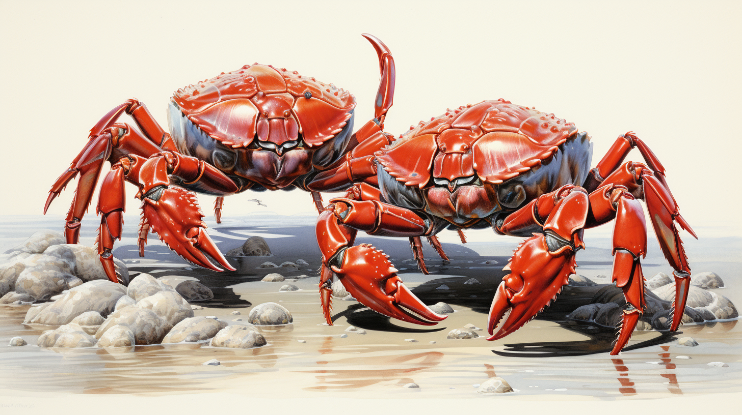 Evolutionary progression of vibrant crab species