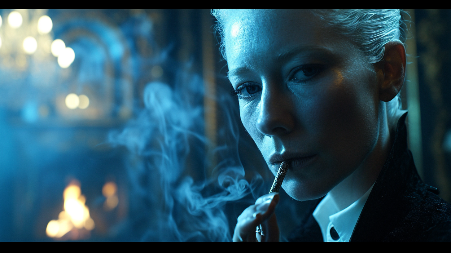 Tilda Swinton as intense detective