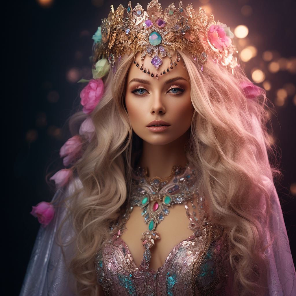 Fair Queen in Ethereal Pastels