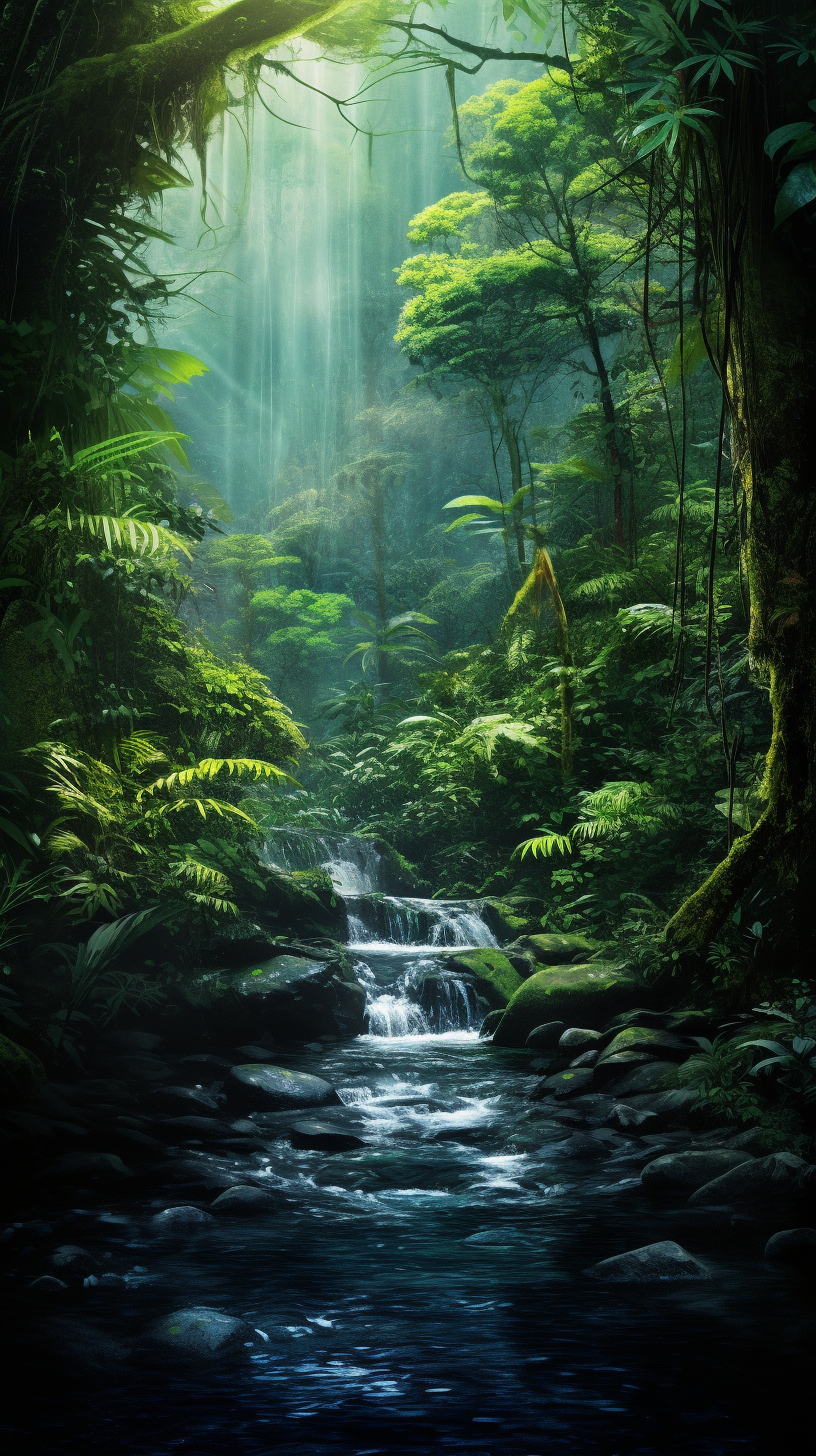 Fairy Tale Rainforest Jungle Scenery