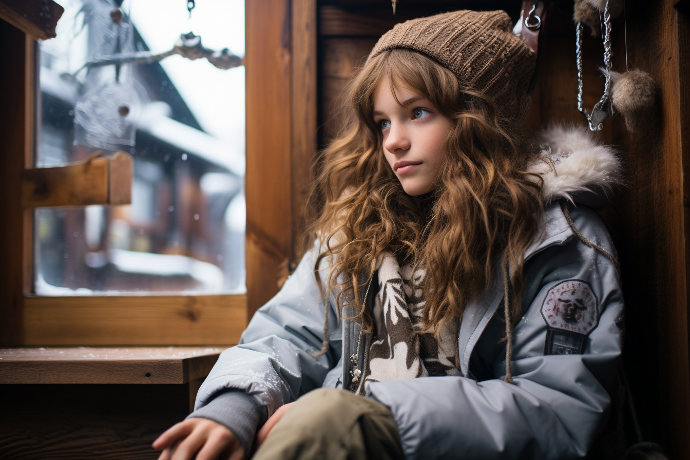 Beautiful Fairy Girl in Snow