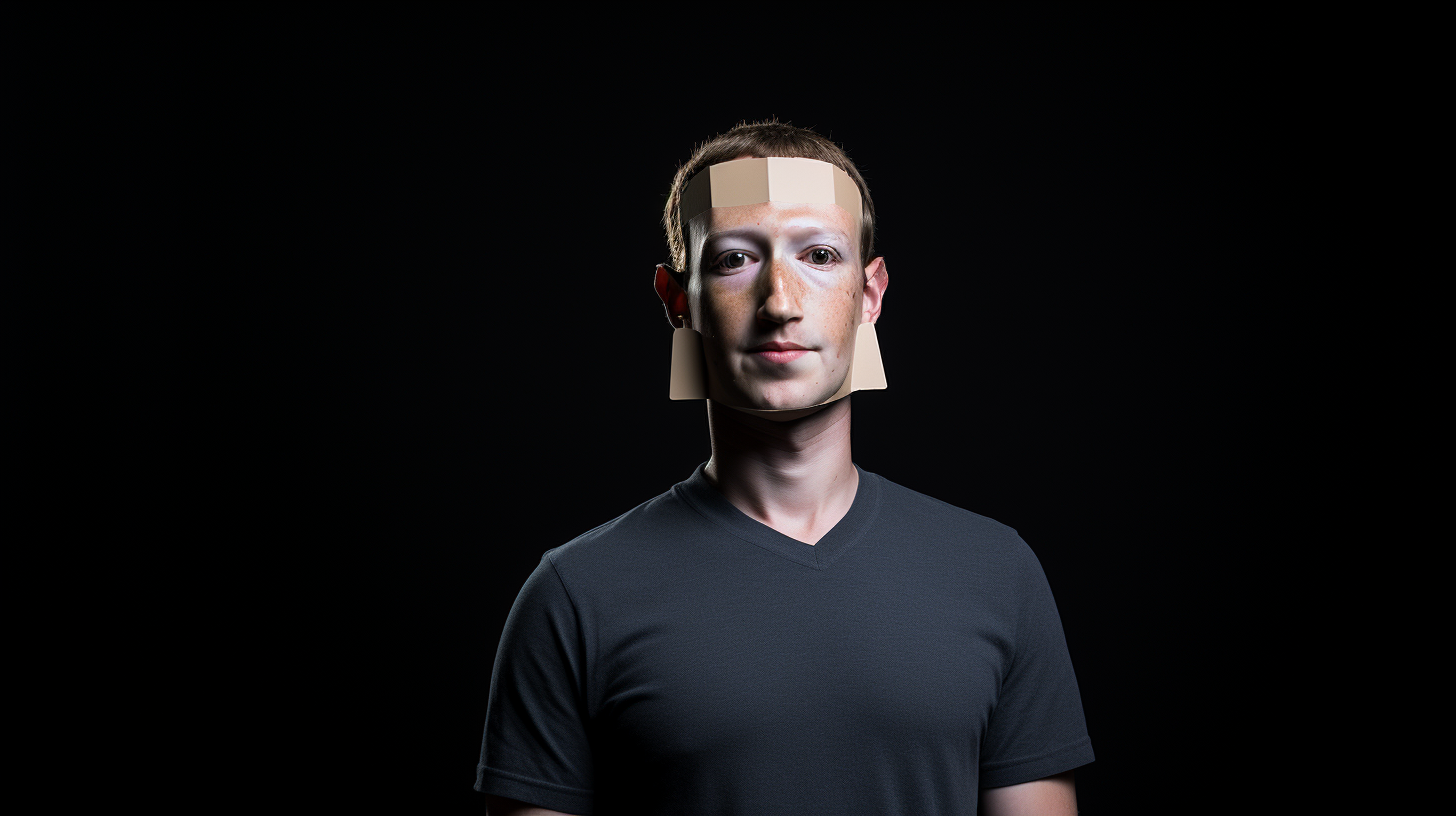 Suspicious person in Mark Zuckerberg mask