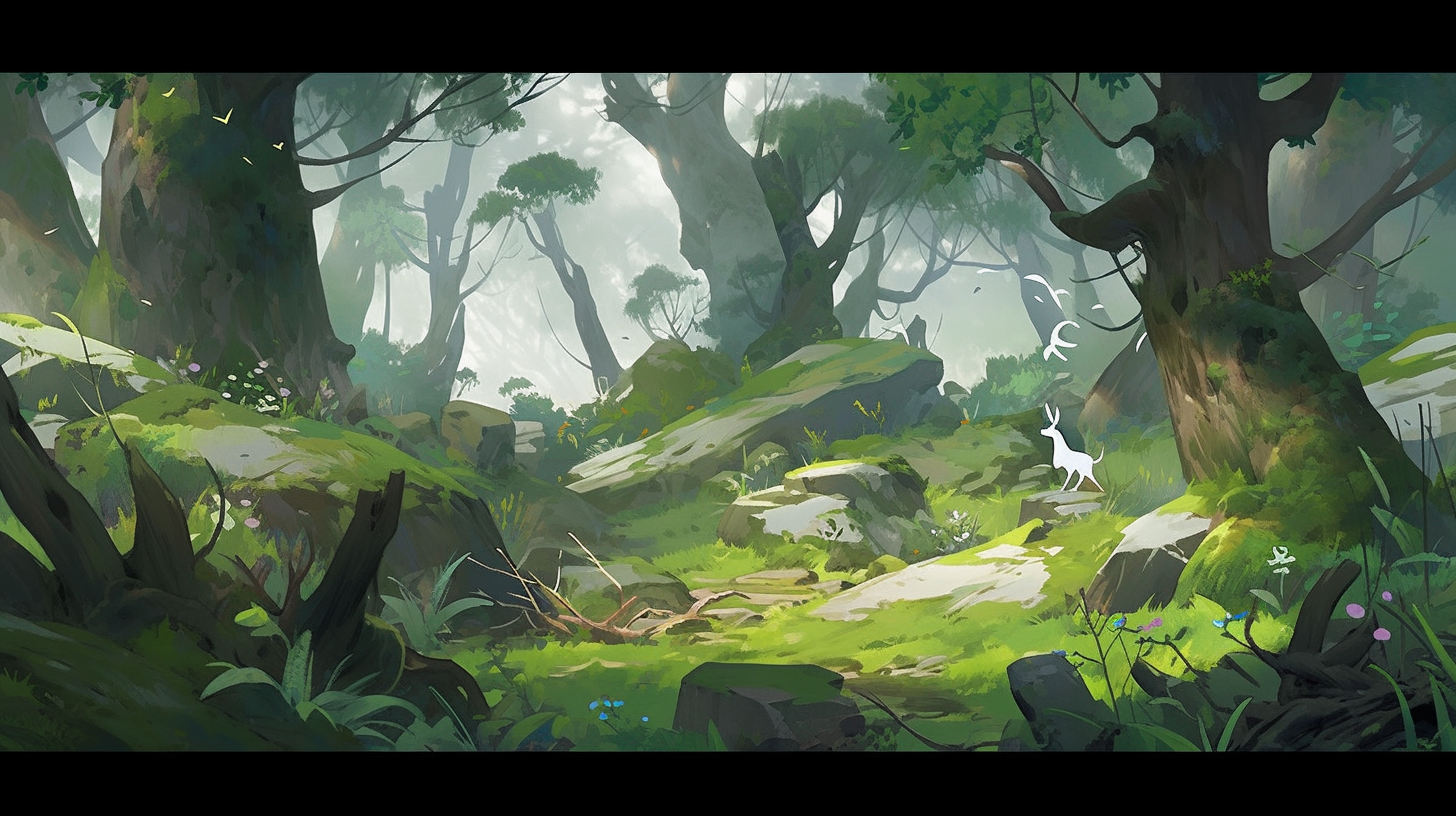 Illustration of majestic Fangorn Forest