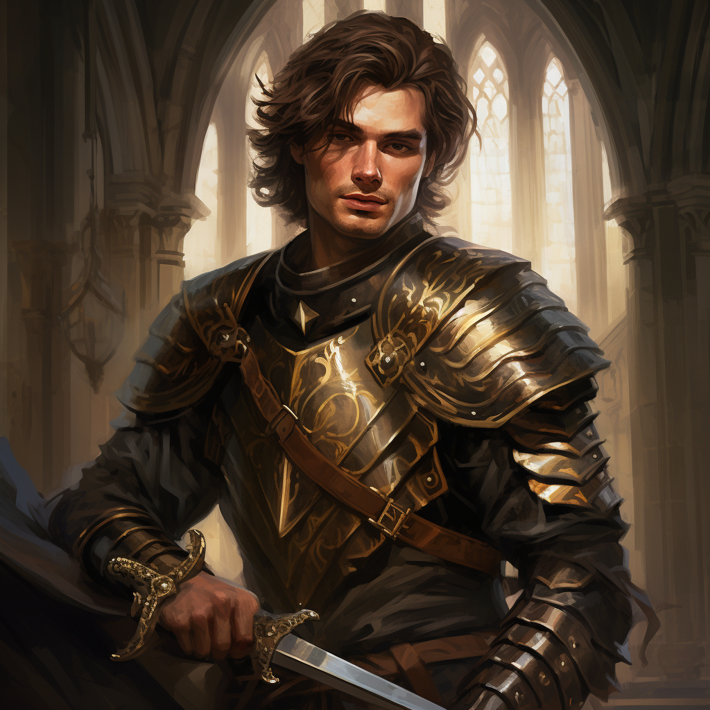 Young Noble with Leather Armor and Rapier