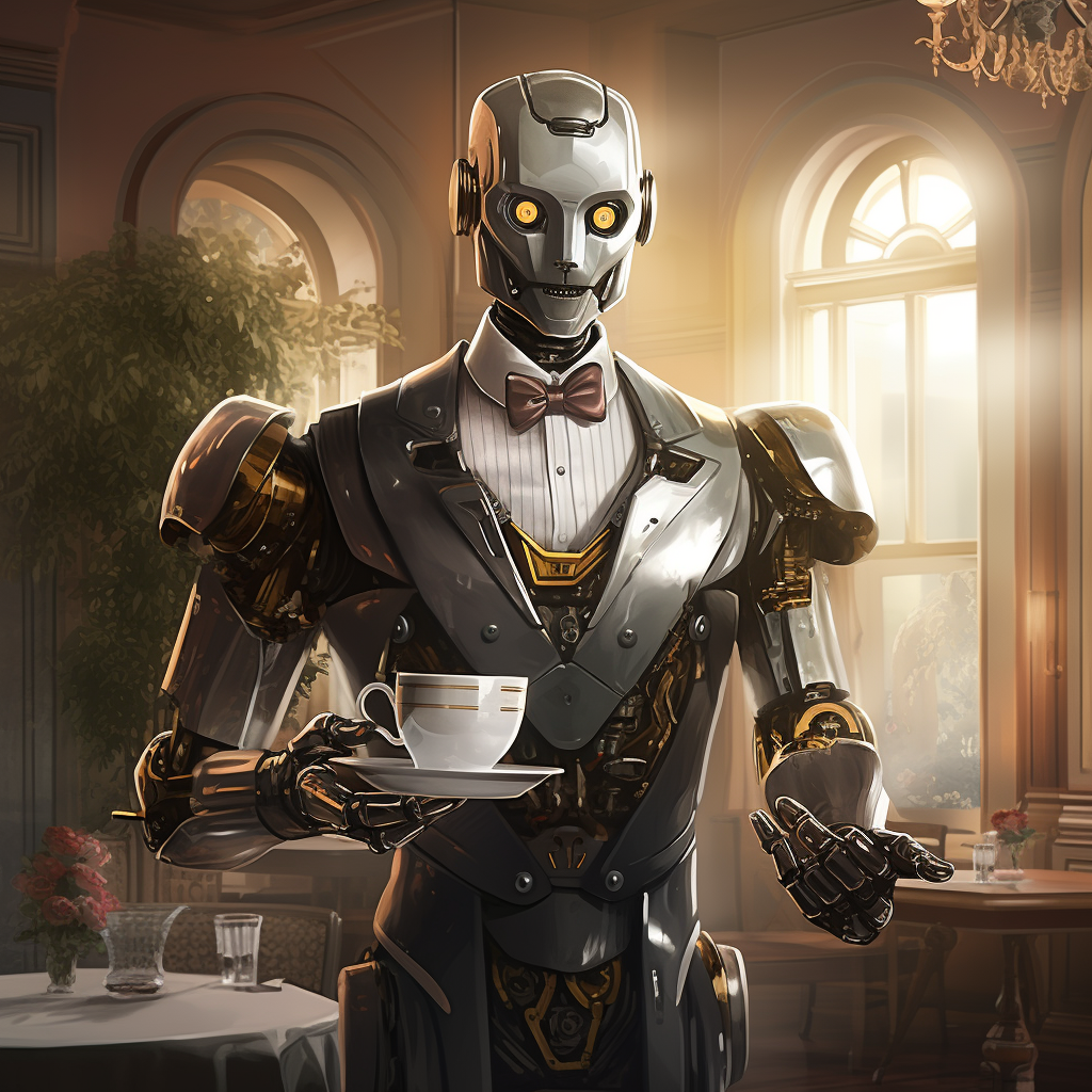 Fantasy Robot Butler Illustration