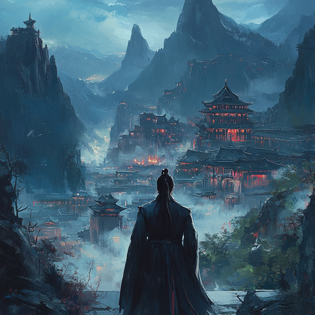 Oriental fantasy novel cover art