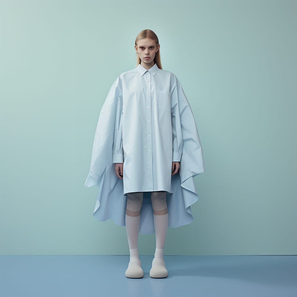 Fashion lookbook with Balenciaga oversize shirt