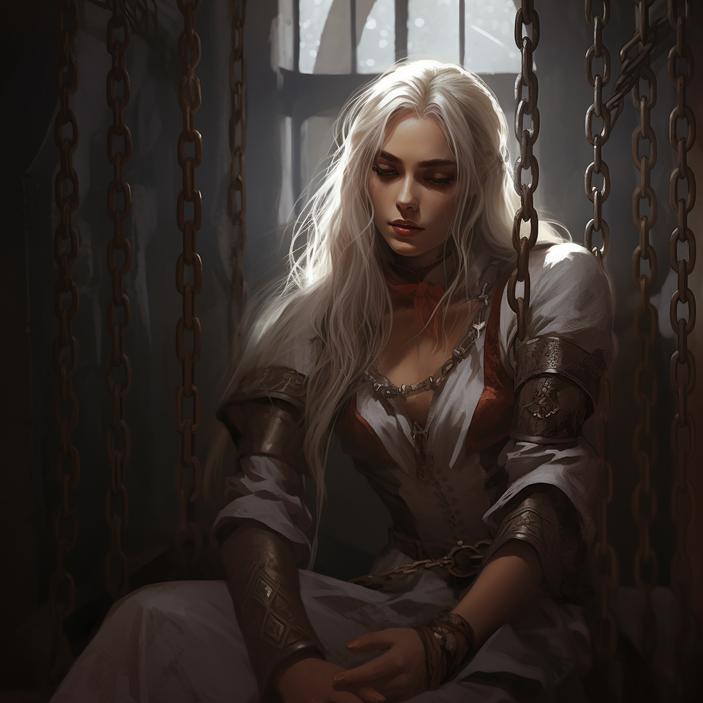 Female Elven Prisoner Fantasy Art