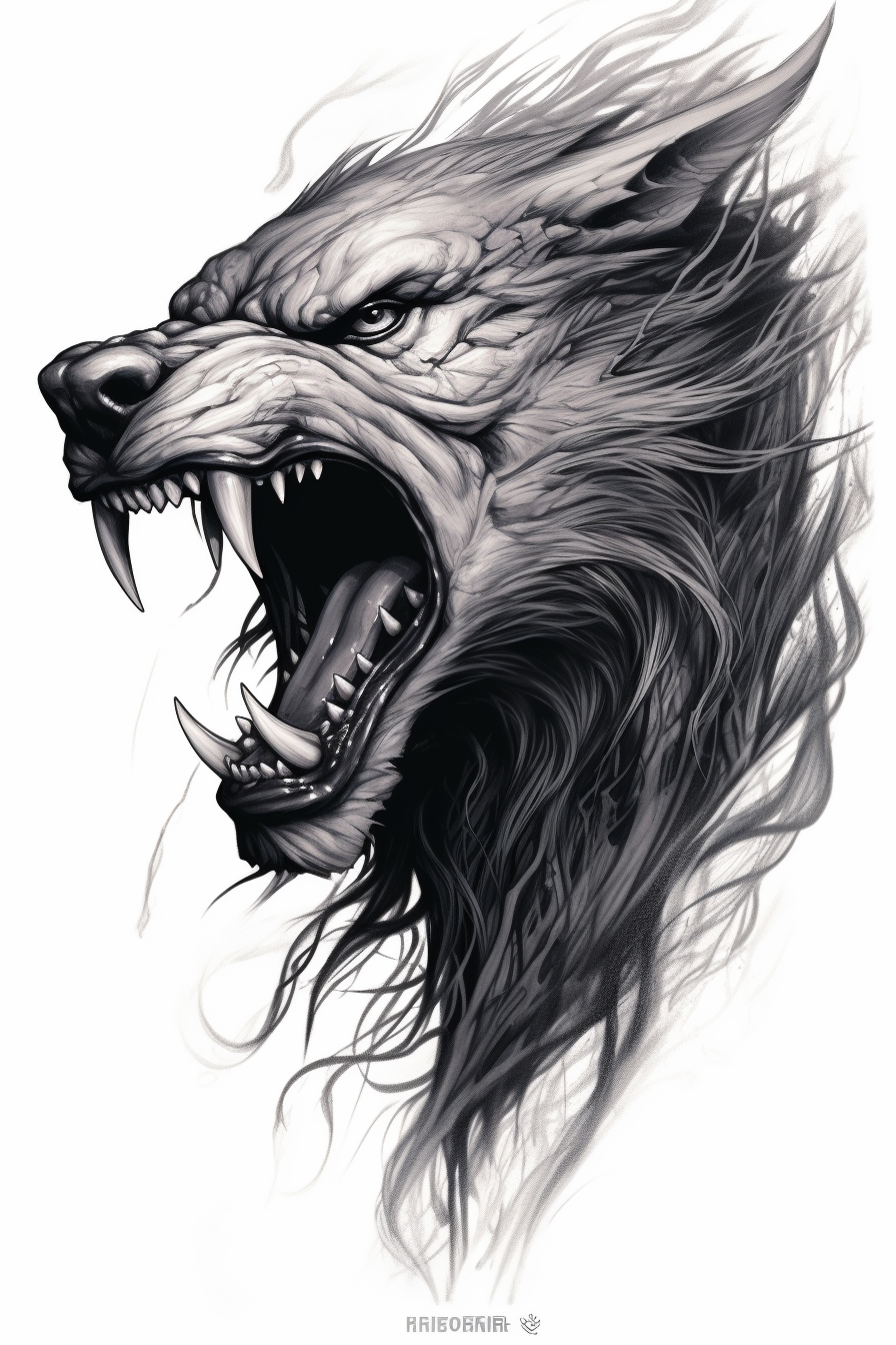 Fenrir Wolf Tattoo - Norse Mythology