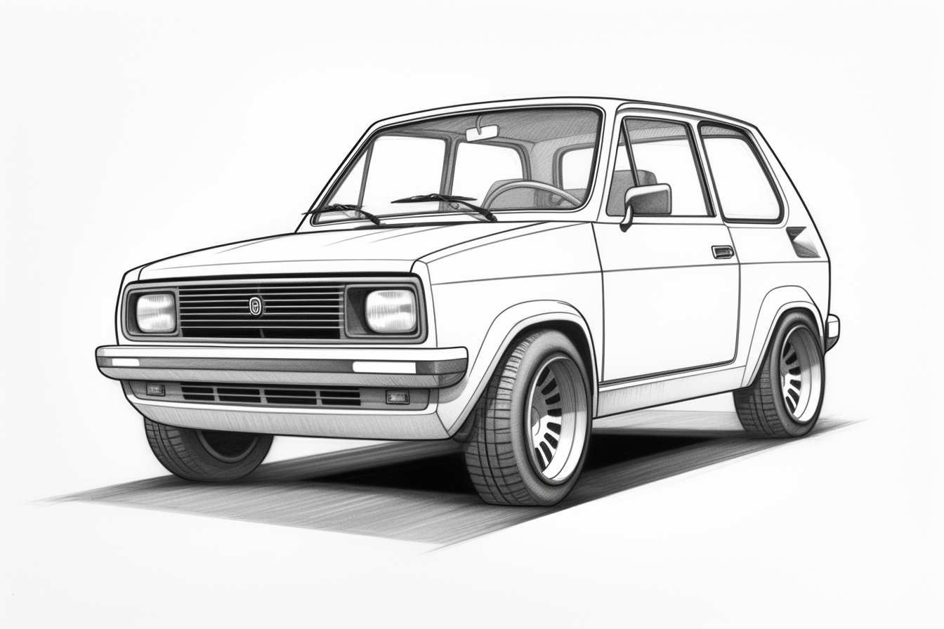 Fiat 126 P car coloring page