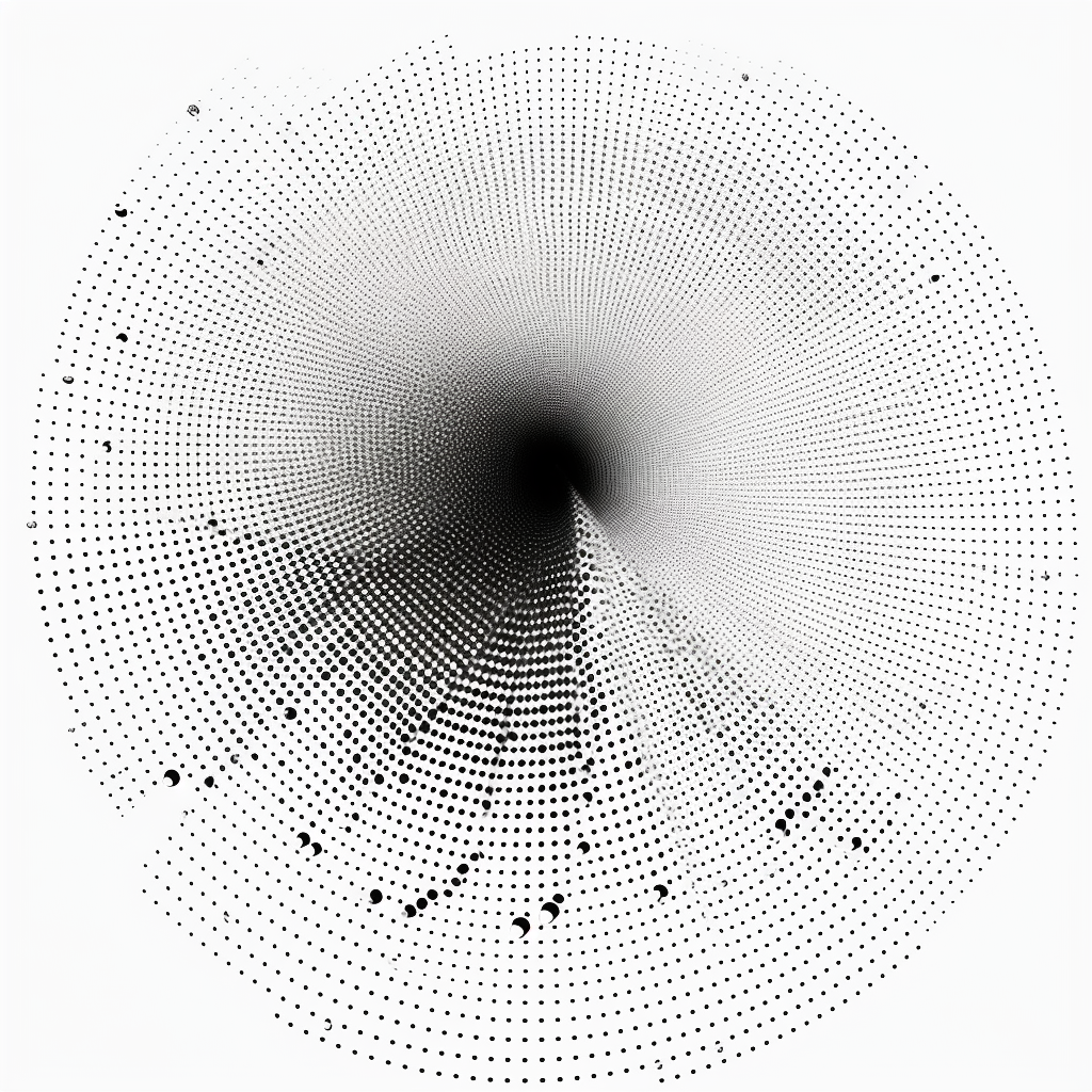 Elegant Fibonacci Thin Lines on Black