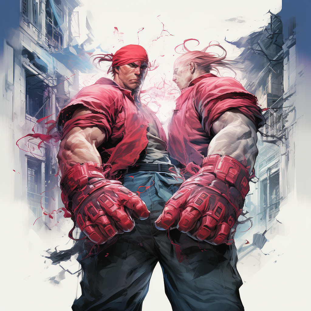 Three finger Street Fighter art